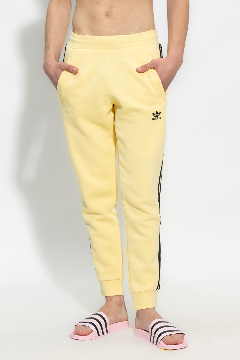 Adidas sst outlet track pants yellow